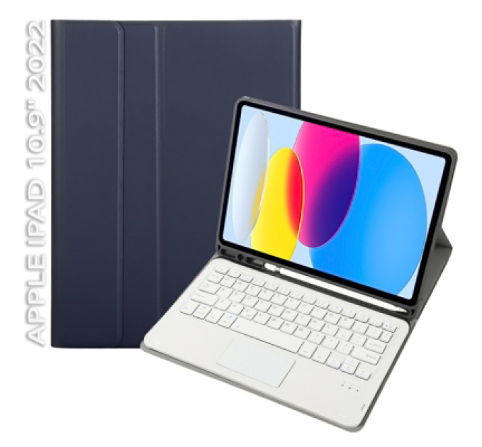 BeCover Чохол до планшета BeCover Keyboard+TouchPad Apple iPad 10.9" 2022 Deep Blue (712376)