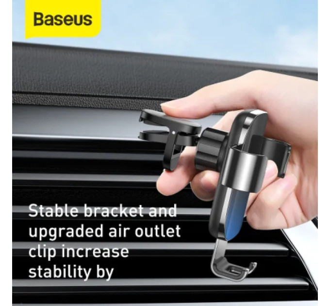 Baseus Універсальний автотримач Baseus Glaze Cravity Car Mount Black (SUYL-LG01)