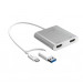 J5create Багатопортовий мультиадаптер J5create JCA365-N USB-C/A на 2xHDMI