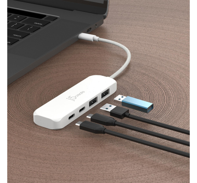 J5create Хаб J5create JCH342EW-N USB-C на 2 USB-A/2 USB-C, білий