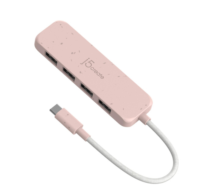 J5create Хаб J5create JCH341ER-N USB-C на 4 USB-A, Червоний