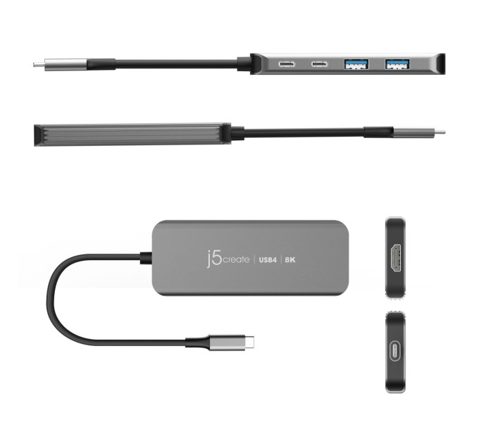 J5create Багатопортовий мультиадаптер J5create JCH453-N, USB Type-C 5-в-1