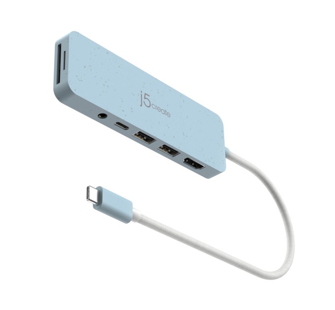 J5create Багатопортовий мультиадаптер J5create JCD373EC-N, USB Type-C 6-в-1