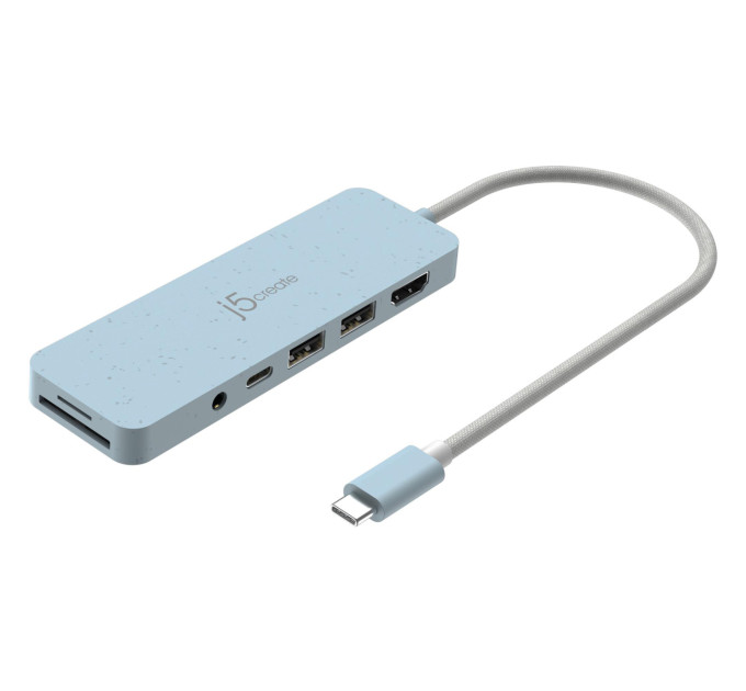 J5create Багатопортовий мультиадаптер J5create JCD373EC-N, USB Type-C 6-в-1
