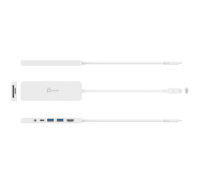 J5create Багатопортовий мультиадаптер J5create JCD373-N, USB Type-C 5-в-1