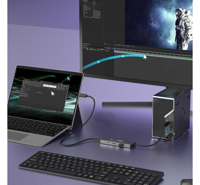J5create Багатопортовий мультиадаптер Wormhole Switch J5create JCH462-N
