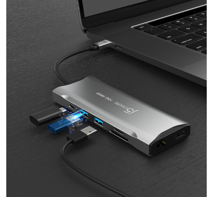 J5create Багатопортовий мультиадаптер J5create JCD397-N, USB Type-C 9-в-1
