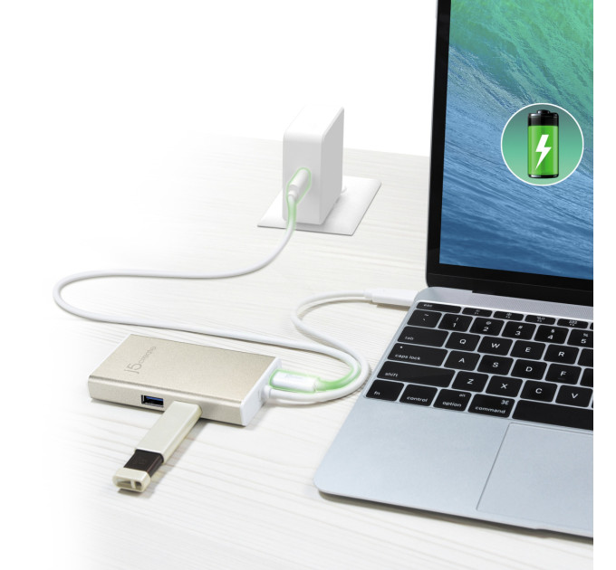 J5create Багатопортовий мультиадаптер J5create JCA374-N, USB Type-C 5-в-1