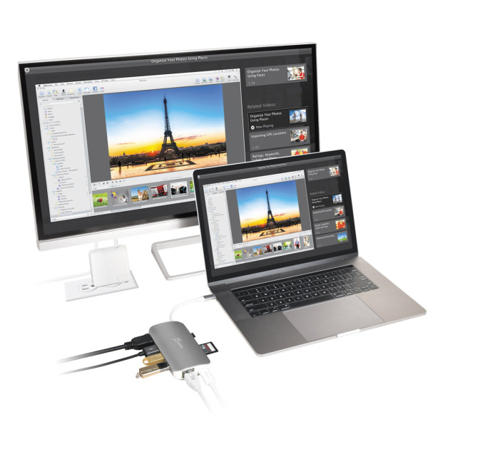 J5create Багатопортовий мультиадаптер J5create JCD383-N, USB Type-C 9-в-1