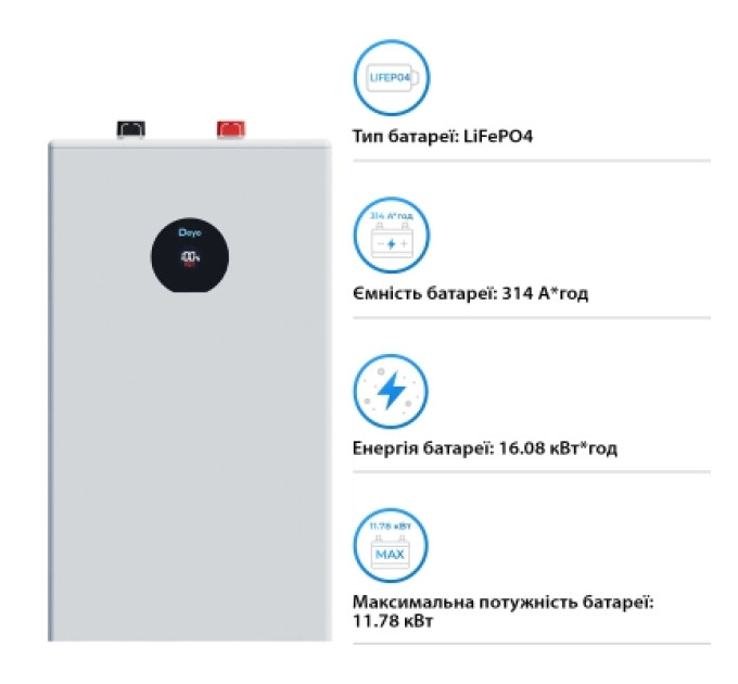 Deye Батарея LiFePo4 Deye SE-F16-С, 51.2V - 314Ah, 16kWh (SE-F16-С)