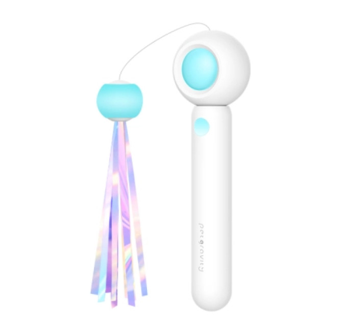 Petgravity Іграшка для котів Petgravity Інтерактивна висувна вудочка з лазером блакитна (PG-CT053B)