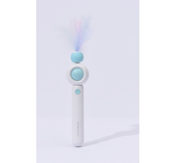Petgravity Іграшка для котів Petgravity Інтерактивна висувна вудочка з лазером блакитна (PG-CT053B)
