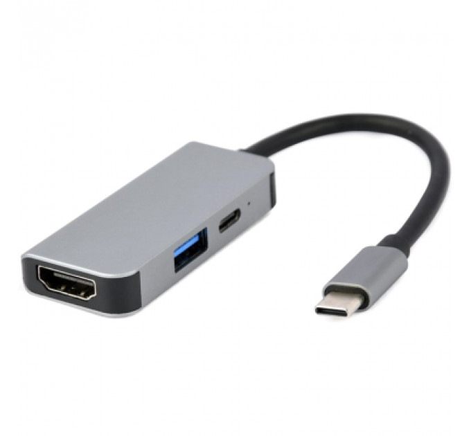 Концентратор Cablexpert USB-C 3-in-1 (USB/HDMI/PD) (A-CM-COMBO3-02)