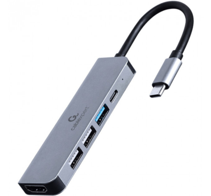 Концентратор Cablexpert USB-C 5-in-1 (hub/HDMI/PD) (A-CM-COMBO5-03)