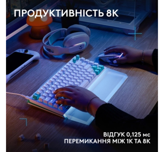 Logitech Клавіатура Logitech G512 X 98 Tactile Switch RGB USB UA White (920-014003)