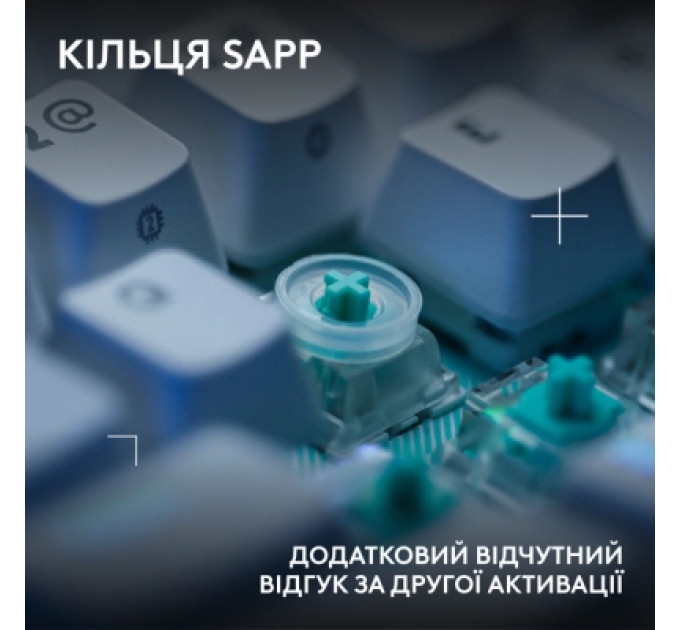 Logitech Клавіатура Logitech G512 X 98 Tactile Switch RGB USB UA White (920-014003)