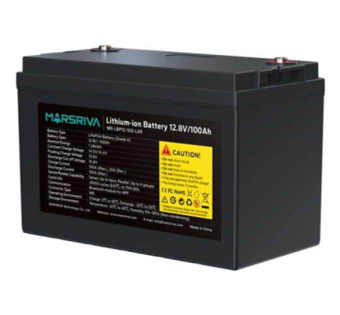 Marsriva Батарея LiFePo4 Marsriva 12.8V 100Ah 1.28kWh (MR-LBP12-100-LAR)
