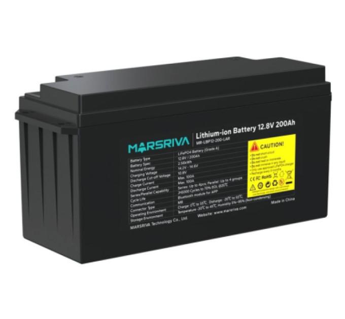 Marsriva Батарея LiFePo4 Marsriva 12.8V 200Ah 2.56kWh (MR-LBP12-200-LAR)