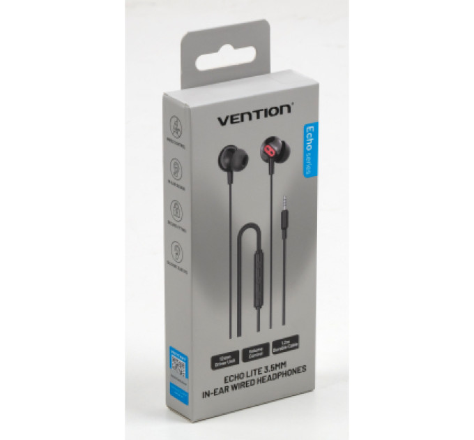 Vention Навушники Vention Echo Lite 3.5mm In-Ear Wired Black (GBABAV)