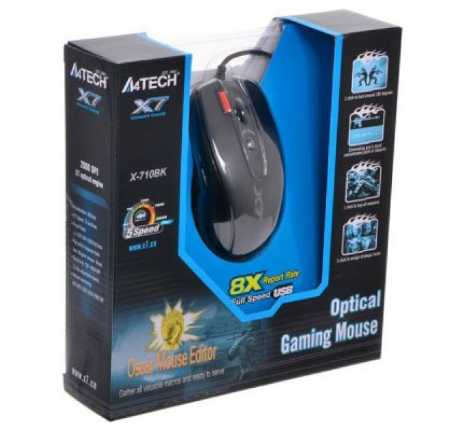 Мишка A4Tech X-710BK black