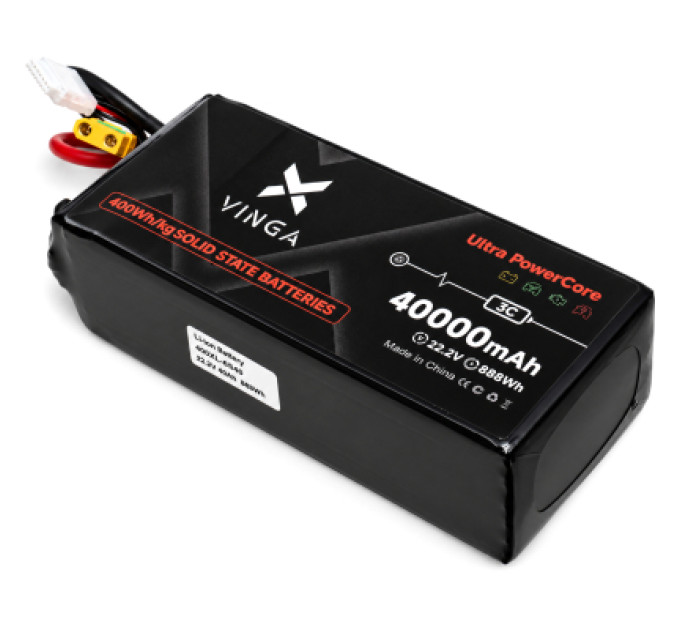 Vinga Акумуляторний блок Vinga 400Wh/kg 40Ah 6S 22.2V XT90S (400WHKG-40Ah-6S)