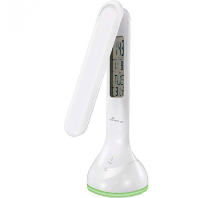 Настільна лампа Mediarange Compact LED desk lamp with LCD display, glossy-white (MROS502)