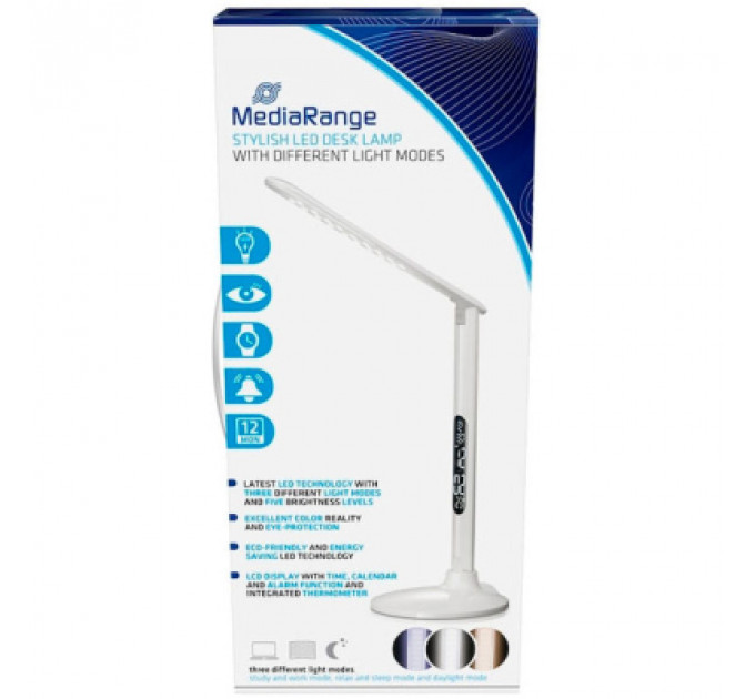 Настільна лампа Mediarange Stylish LED desk lamp with different light modes, white (MROS501)