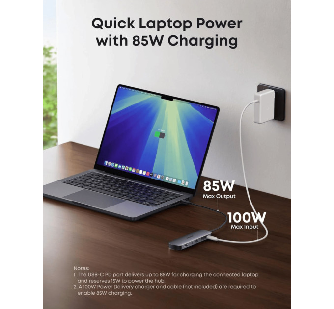 Anker Концентратор Anker USB-C Hub 7-in-1 Black (A83D2HA1)