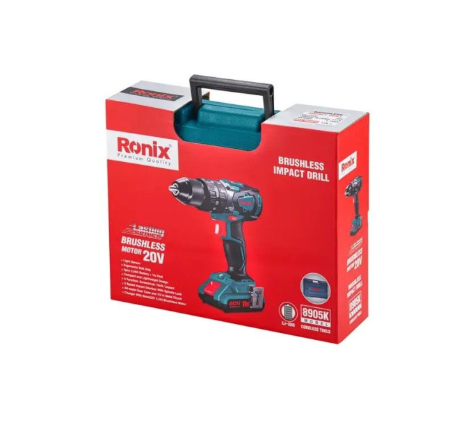Ronix Дриль-шуруповерт ударний акумуляторний Ronix 8905K