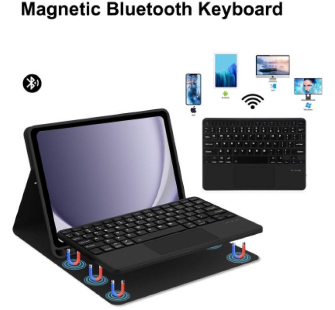 BeCover Чохол до планшета BeCover Keyboard+TouchPad Samsung Tab A9 Plus SM-X210/SM-X215/SM-X216 11.0" Black (712411)