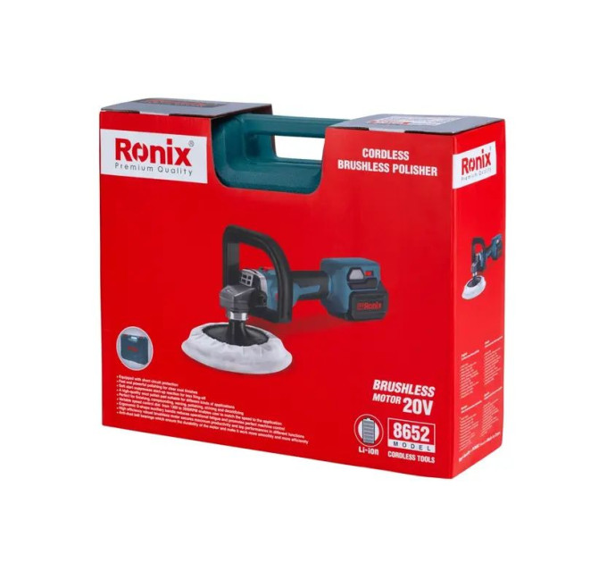 Ronix Акумуляторна полірувальна шліфувальна машина Ronix 8652