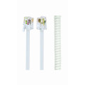 Cablexpert Телефонний спіральний кабель для трубки Cablexpert TC4P4CS-2M-W, 2 метра