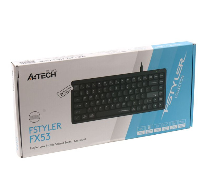 A4Tech Клавіатура A4-Tech Fstyler FX53 (Black), колір чорний, USB