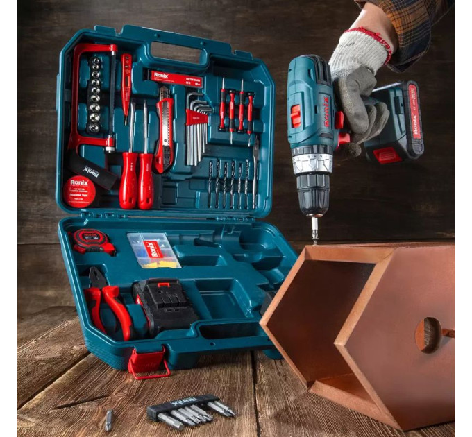 Ronix Шуруповерт акумуляторний Ronix RS-8018 (набір)