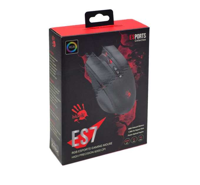 Bloody Миша ігрова A4Tech ES7 (Stone Black), чорна