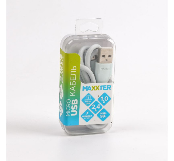 Maxxter Кабель Maxxter UB-M-USB-01MG, USB 2.0 A-тато/Micro B-тато, 1,0 м.