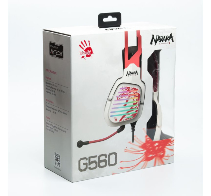 Bloody Гарнітура ігрова Bloody G560 Naraka з підсвічуванням, USB
