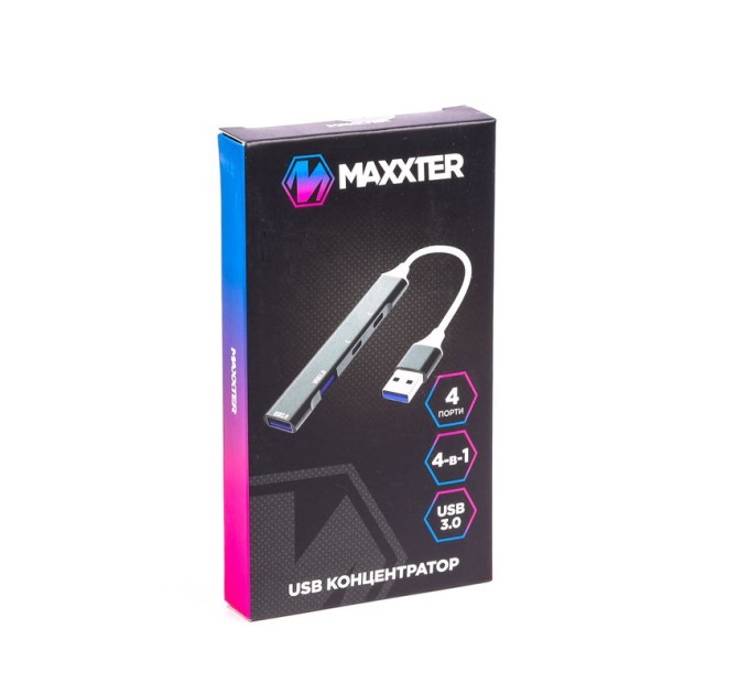 Maxxter Хаб USB 3.0 Maxxter HU3A-4P-03