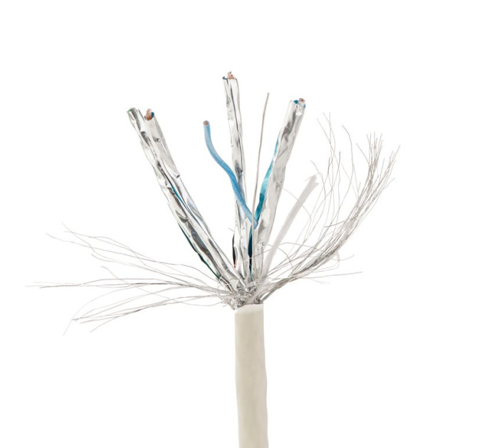 Cablexpert Звита пара,Cablexpert SPC-6A-LSZHCU-SO, CAT6A, одножильна, мідь (AWG23), подвійне екранування, 305 м