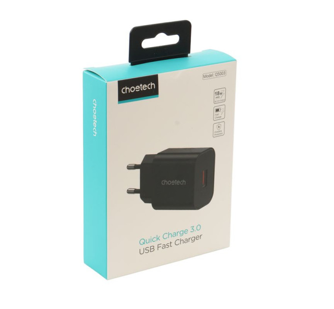Choetech Мережевий зарядний пристрій Choetech Q5003-EU-BK, USB-A