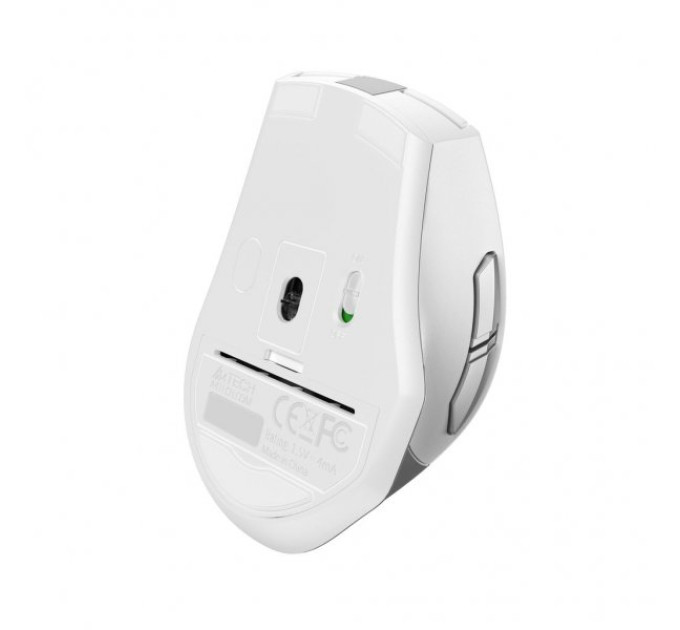 A4Tech Миша бездротова безшумна A4Tech Fstyler FG35S (Silver), USB, колір білий+сірий