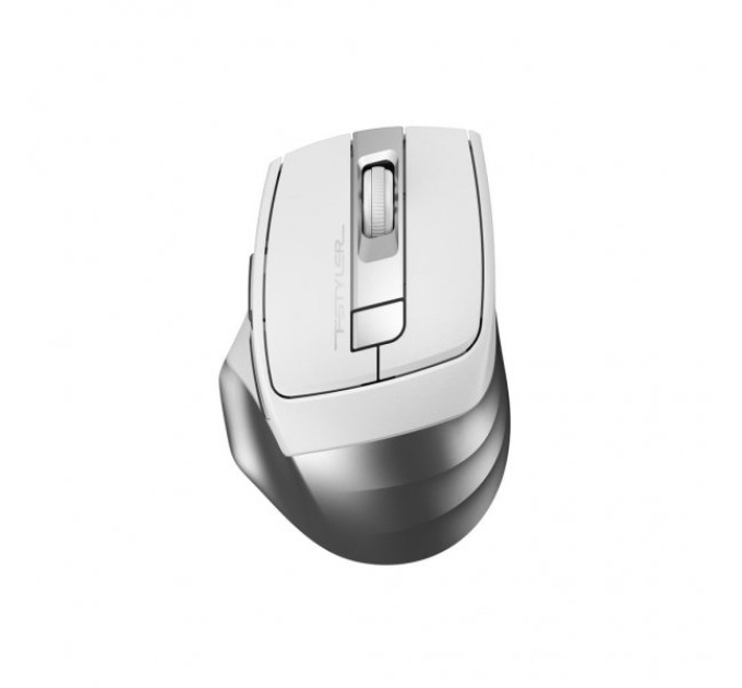 A4Tech Миша бездротова безшумна A4Tech Fstyler FG35S (Silver), USB, колір білий+сірий