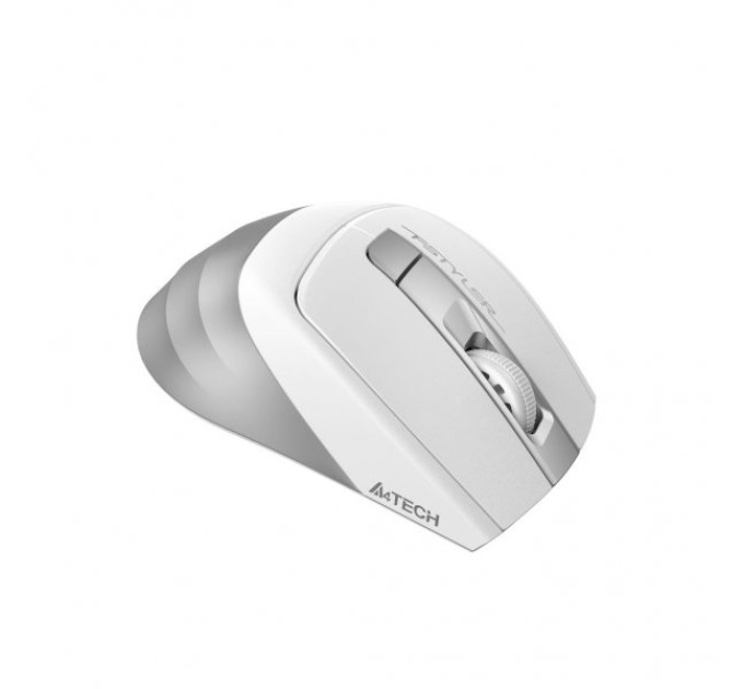 A4Tech Миша бездротова безшумна A4Tech Fstyler FG35S (Silver), USB, колір білий+сірий
