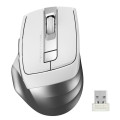 A4Tech Миша бездротова безшумна A4Tech Fstyler FG35S (Silver), USB, колір білий+сірий