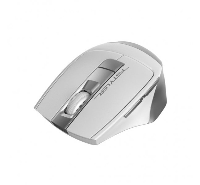 A4Tech Миша бездротова безшумна A4Tech Fstyler FG35S (Silver), USB, колір білий+сірий