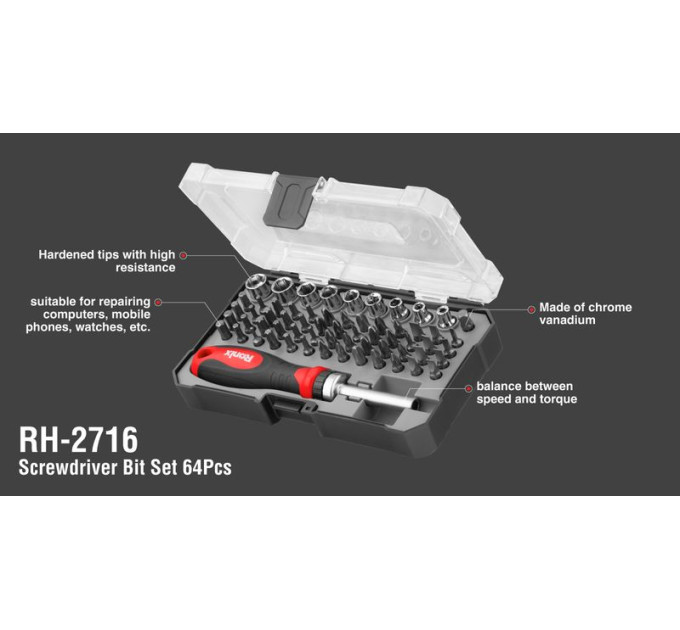 Ronix Набір викрутки з насадками Ronix RH-2716