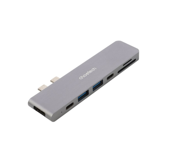 Choetech Адаптер Choetech HUB-M14-GY-V2, USB Type-C 6-в-1