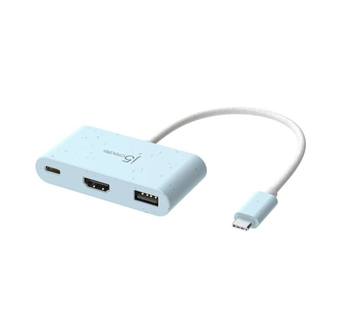 J5create Багатопортовий мультиадаптер J5create JCA379EC-N, USB Type-C 3-в-1 блакитний