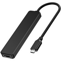 Адаптер Choetech HUB-M80-BK, USB Type-C 5-в-1