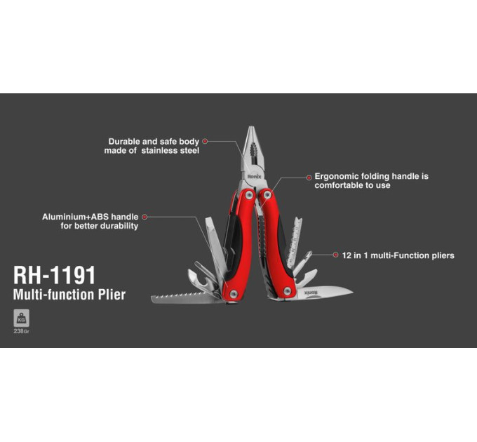 Ronix Багатофункціональні плоскогубці Ronix RH-1191